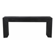 Pemberly Row Solid Mango Wood Console Table in Charcoal Gray Finish