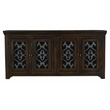 Pemberly Row 4-Door Solid Mango Wood Sideboard in Barista Brown Finish