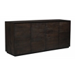 Pemberly Row 4-Door Solid Mango Wood Sideboard in Barista Brown Finish