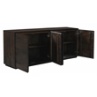 Pemberly Row 4-Door Solid Mango Wood Sideboard in Barista Brown Finish