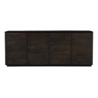 Pemberly Row 4-Door Solid Mango Wood Sideboard in Barista Brown Finish