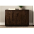 Pemberly Row 2-Door Solid Acacia Wood Sideboard in Barista Brown Finish