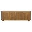 Pemberly Row 6-Door Solid Oak Wood Sideboard in Natural Finish