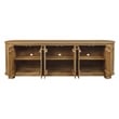 Pemberly Row 6-Door Solid Oak Wood Sideboard in Natural Finish