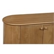 Pemberly Row 6-Door Solid Oak Wood Sideboard in Natural Finish