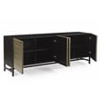 Pemberly Row Contemporary 4-Door Iron Sideboard in Light Gold Finish