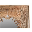 Pemberly Row Hand-Carved Solid Mango Wood Mirror in Natural Finish