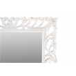 Pemberly Row Hand-Carved Solid Mango Wood Mirror in Distressed White