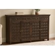 Pemberly Row 4-Door 4-Drawer Hand-Carved Sideboard in Antique Black