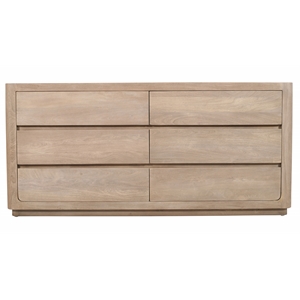 Pemberly Row 6-Drawer Reclaimed Wood Dresser in Light Ash Ivory Finish