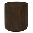 Pemberly Row Round Solid Mango Wood Side Table in Barista Brown