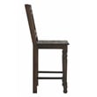 Pemberly Row 2-Piece Solid Mango Wood Counter Chair Set in Barista Brown