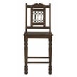 Pemberly Row 2-Piece Solid Mango Wood Counter Chair Set in Barista Brown