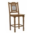 Pemberly Row 2-Piece Solid Mango Wood Counter Chair Set in Spice Tan