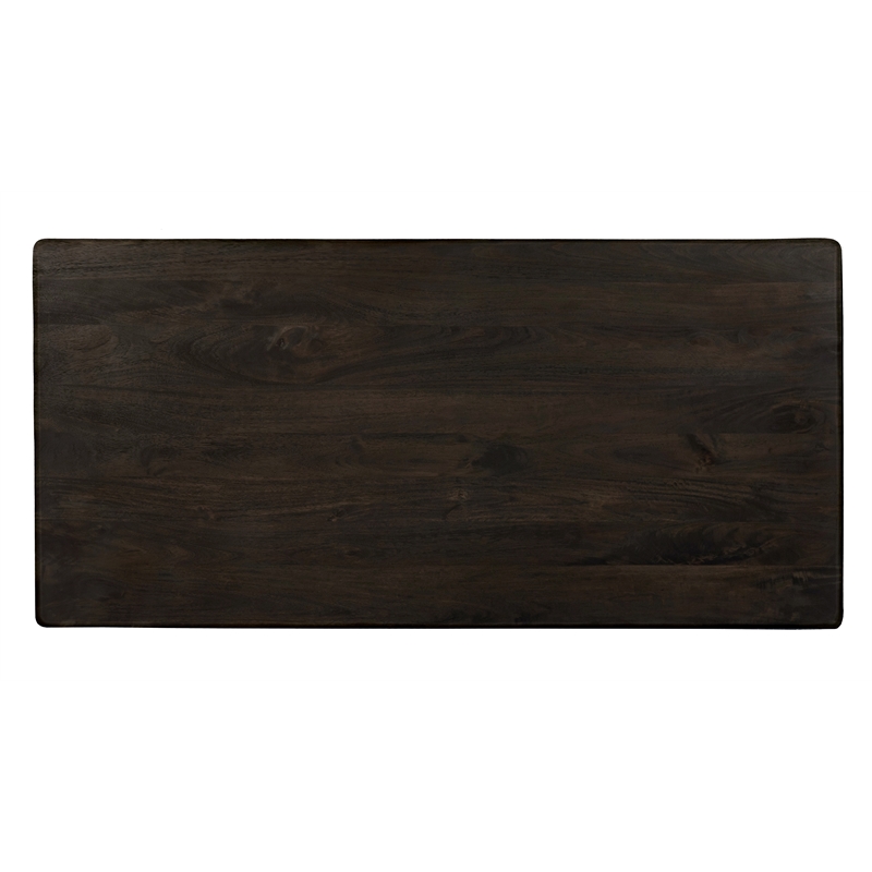 Pemberly Row Rectangular Solid Mango Wood Dining Table in Barista Brown
