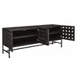 Pemberly Row Recycled Pine 4-Door Sideboard in Antique Black with Iron Base