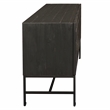 Pemberly Row Recycled Pine 4-Door Sideboard in Antique Black with Iron Base