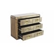 Pemberly Row 3-Drawer Solid Wood and Aluminum Chest in Brass Finish