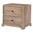 Pemberly Row 2-Drawer Solid Wood Nightstand in Rustic Light Brown