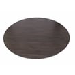 Pemberly Row Solid Mango Wood Round Dining Table in Charred Ember Brown
