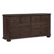 Pemberly Row 8-Drawer Solid Oak Dresser in Appalachian Brown