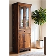 Pemberly Row Reclaimed Wood Tall Wine Cabinet in Natural Brown