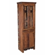 Pemberly Row Reclaimed Wood Tall Wine Cabinet in Natural Brown