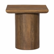 Pemberly Row Contemporary Solid Mango Wood Square End Table in Spice Tan