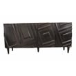 Pemberly Row Contemporary 4-Door Solid Mango Wood Sideboard in Black