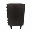 Pemberly Row Contemporary 4-Door Solid Mango Wood Sideboard in Black