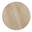 Pemberly Row 17.7 Inch Round Side Table with 3 Pillar Legs in Brown Mango Wood