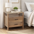 Pemberly Row 29 Inch Bedside Nightstand with 2 Drawers in Oak White