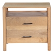 Pemberly Row 29 Inch Bedside Nightstand with 2 Drawers in Oak White