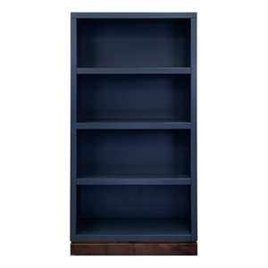 Pemberly Row Contemporary 60&quot Bookcase with Painted Finish in Blue