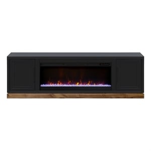 Pemberly Row Contemporary 81&quot Fireplace TV Stand with Painted Finish