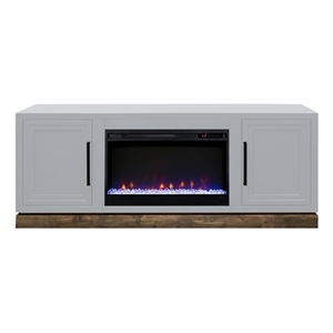 Pemberly Row 64&quot Fireplace TV Stand with Painted Finish in White