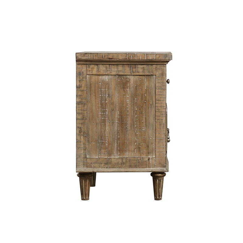 Pemberly Row 2-Drawer Nightstand with USB Charging & Power Outlet in Taupe