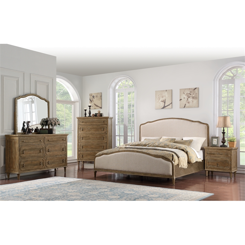 Pemberly Row 2-Drawer Nightstand with USB Charging & Power Outlet in Taupe
