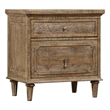Pemberly Row 2-Drawer Nightstand with USB Charging & Power Outlet in Taupe
