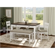 Pemberly Row 6-Piece Gathering Height Dining Set with Felt-Lined Drawers