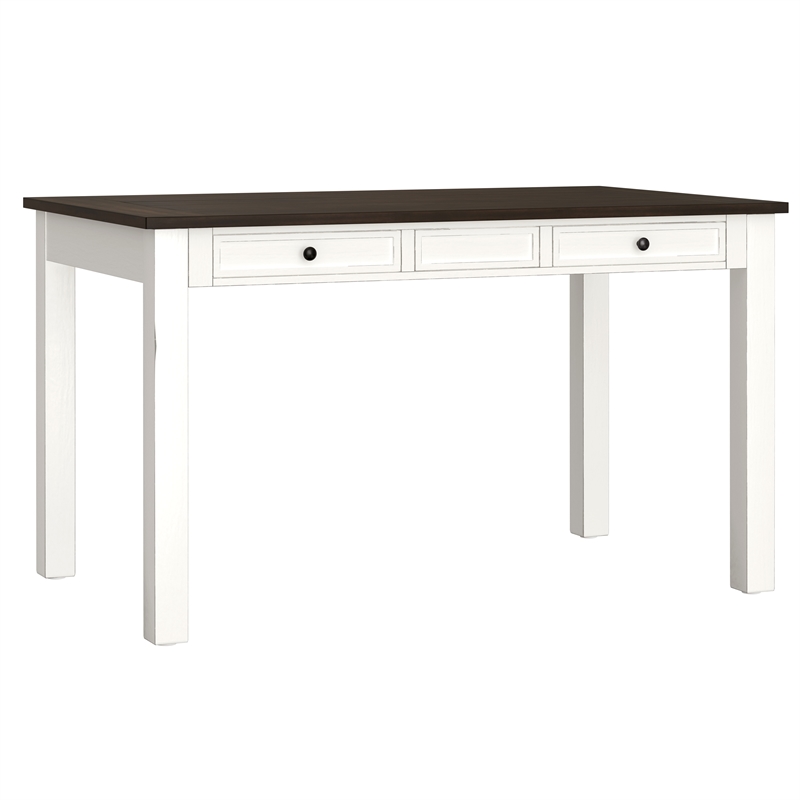 Pemberly Row 6-Piece Gathering Height Dining Set with Felt-Lined Drawers