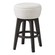 Pemberly Row Backless Oak Bar Stools with Boucle Upholstery (Set of 2)