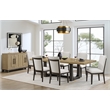 Pemberly Row Boucle Upholstered Oak Dining Chairs (Set of 2) in Cream & Brown