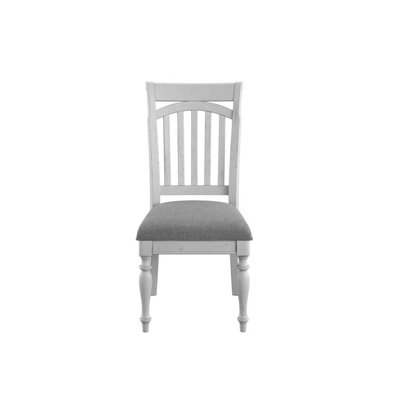 Pemberly Row Slat Back Dining Chairs with Polyester Upholstery (Set of 2) - Gray