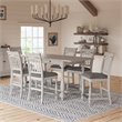 Pemberly Row Slat Back Bar Stools with Polyester Upholstery (Set of 2) in Gray