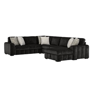 Pemberly Row 110&quot Pop-Up Sleeper Sectional with Storage Chaise & Ottoman