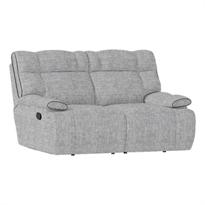 Pemberly Row 61&quot Reclining Loveseat with Floor Protectors & Contoured Cushions