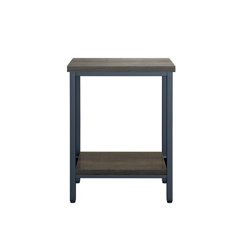 Pemberly Row End Table with Lower Shelf & Adjustable Floor Protectors
