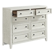 Pemberly Row Farmhouse 8-Drawer Dresser in Gypsum Whitewash Finish