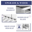 Pemberly Row 4-Piece Outdoor Aluminum & Fabric Conversation Set in Light Gray